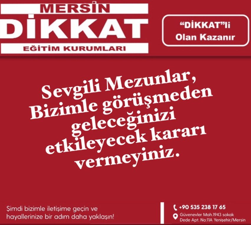 Sevgili mezunlar iletişim afişi