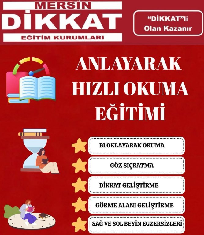 Anlayarak hızlı okuma eğitimi afişi